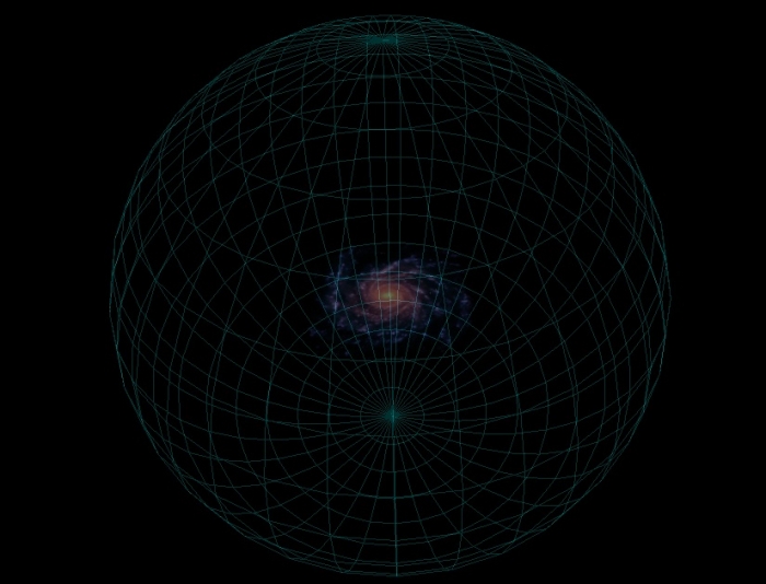 Schematic diagram of the dark matter halo of the Milky Way