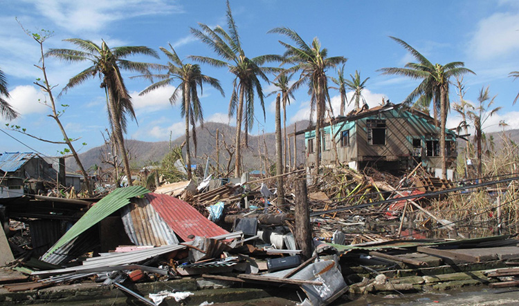 Devastation in Tacloban.