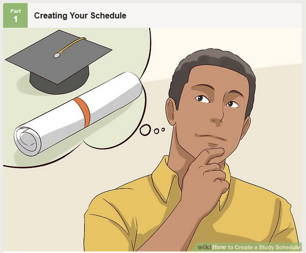 Link to wikihow's How to Create a Study Schedule website
