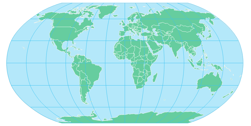 Robinson projection, see text above