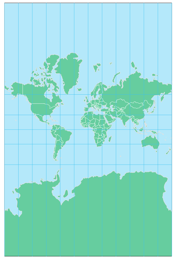 Mercator Projection, see text below