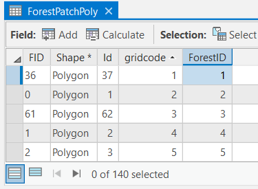 screenshot forestpatchpoly data.  See accessible data table below
