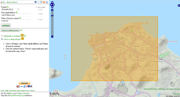 Screen Capture: OSM downloads from BBBike extract service