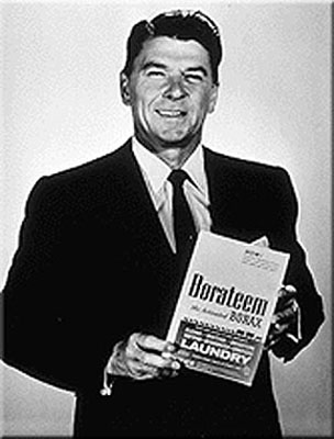 Ronald Reagan (before he was president) advertising a laundry detergent containing borax.