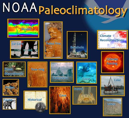 Various images from NOAA Paleoclimatology.