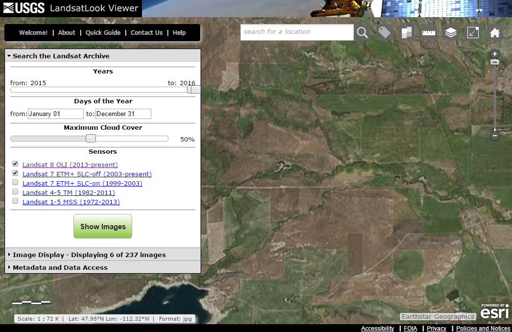 LandsatLook Screenshot