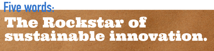 Five word summary - The rockstar of sustainable innovation