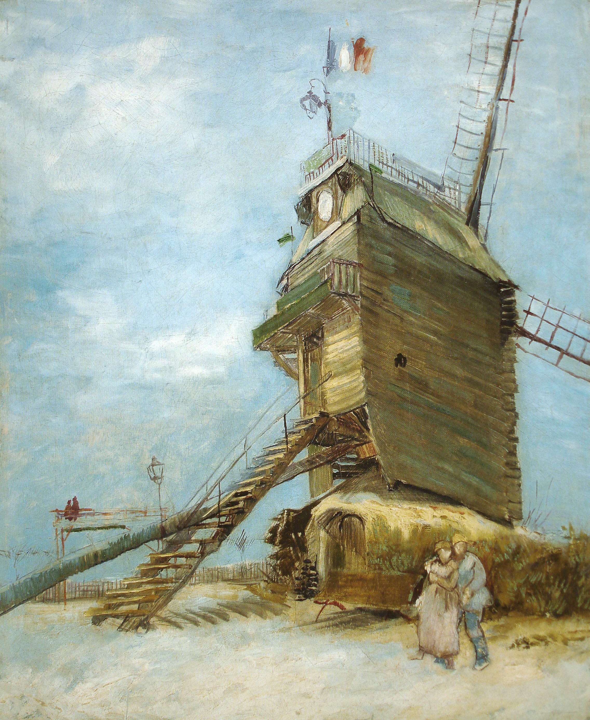 Van Gogh painting of a beach house