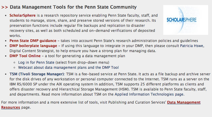 Excerpt from Libraries' Data Management Toolkit, as described in text above
