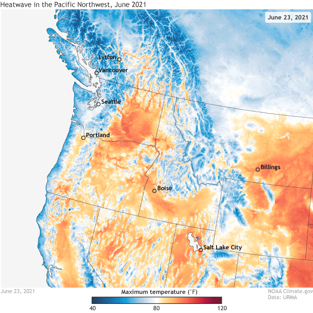 Heatwave in the Pacific Northwest June 2021