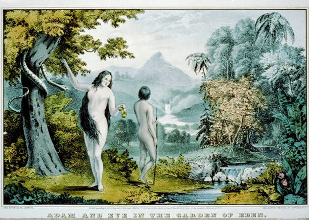 Painting of Garden of Eden.