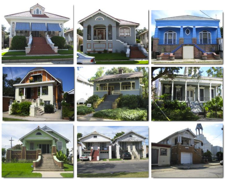 Nine different historic houses in New Orleans.
