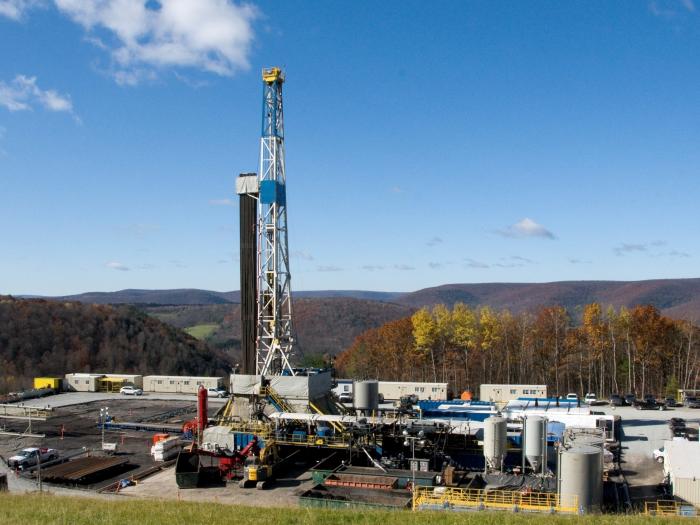 Marcellus shale drillsite in Central PA