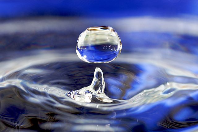 close up of a drop of water