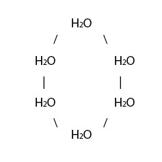 Image showing 6 H2Os linked together in a circle