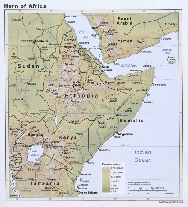 Map of Ethiopia