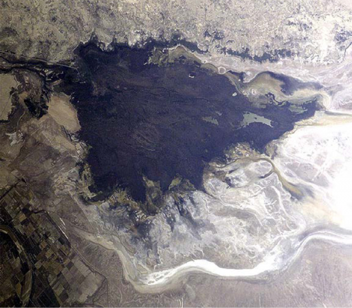 aerial image of Ciénega de Santa Clara wetlands in Mexico