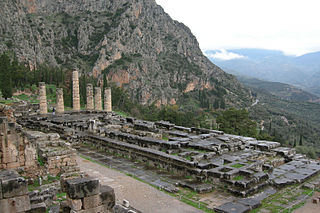 Ruins of the Temple of Apollo at Delphi, Greece