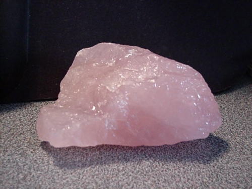 photo of hand sample of rose quartz