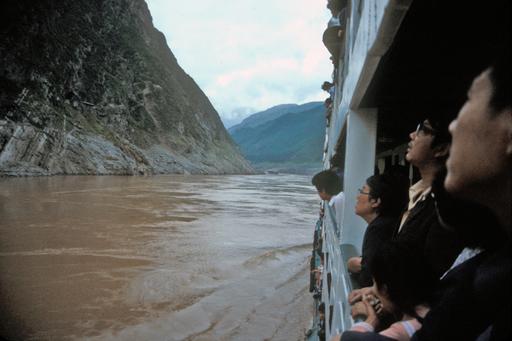 muddy water in the Yangtze River due to a heavy sediment load