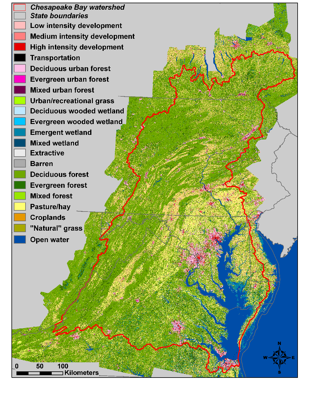 Map of the Chesapeake Bay Watershed