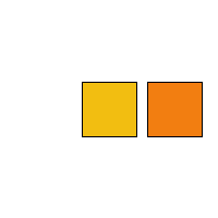 yellow box spins clockwise; orange box spins counter-clockwise