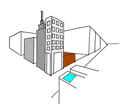 two-point perspective street