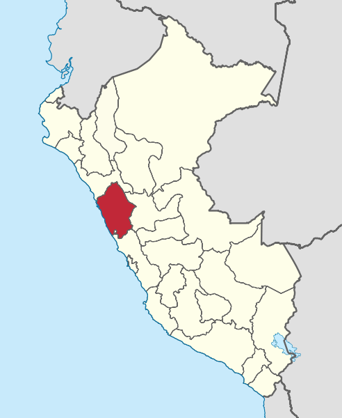  map with the Ancash region highlighted