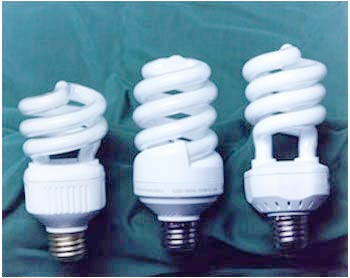 Image of three Compact Fluorescent Bulbs