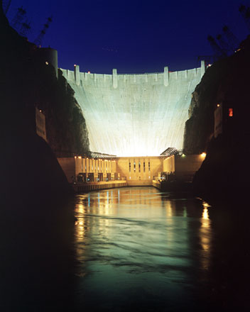 Hoover Dam at night