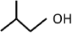 stick representation of isobutanol