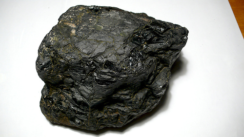 A chunk of coal from the Vermillion River