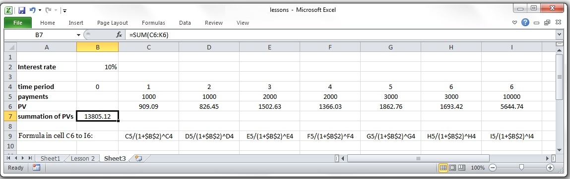 Excel Screenshot explained in text
