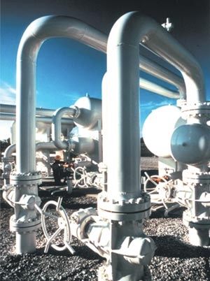 Photograph of a natural gas pipeline