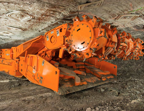 Continuous mining machine. See text above image.