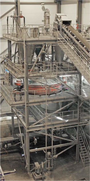 Paste fill plant at Garpenberg, Sweden. See text surrounding image.