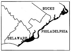 Close-up on Bucks, Philadelphia, and Delaware PA
