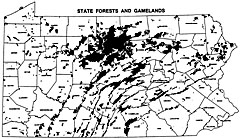 State Forests and Gamelands in PA
