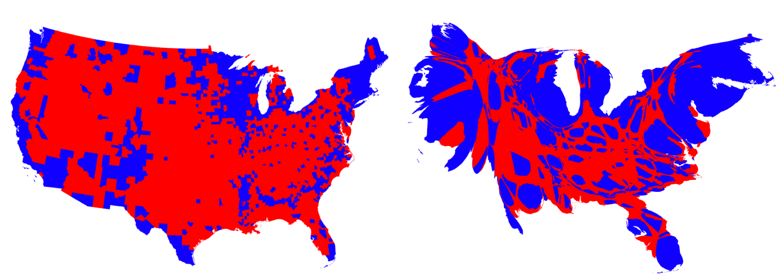 Election results by county.