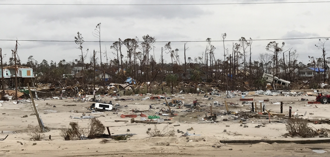 Mexico Beach, FL after Hurricane Michael in 2018