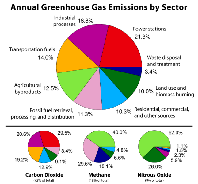 What Causes Global Warming Pie Chart