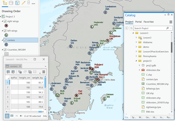 Map of Project 3 results