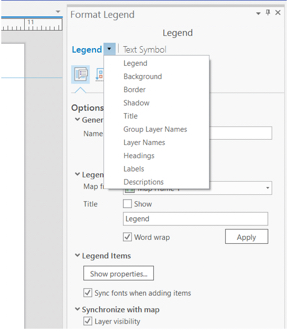 screen capture: using the Format Legend Pane (shown)