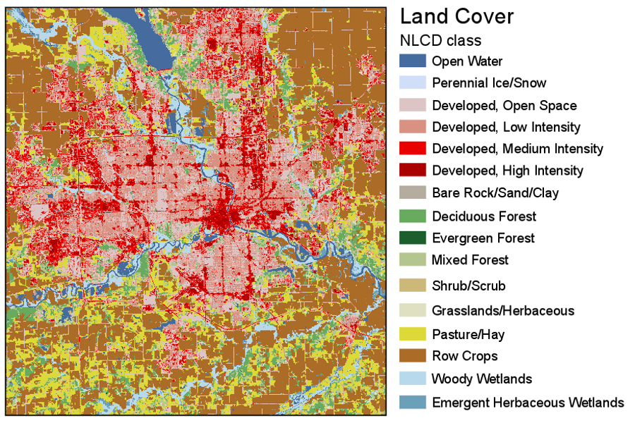 Example of a land cover map