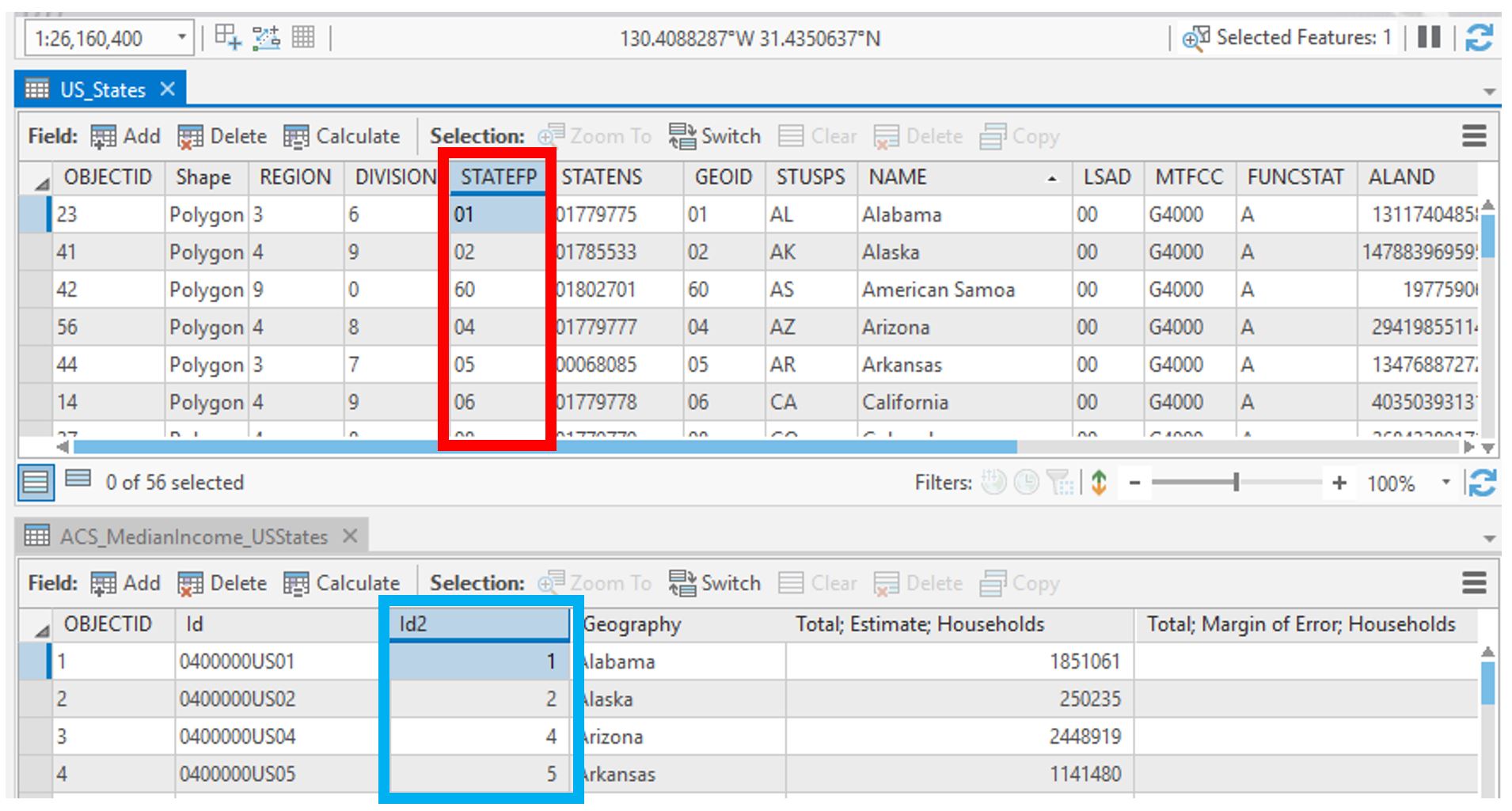 screen capture to highlight matching field values