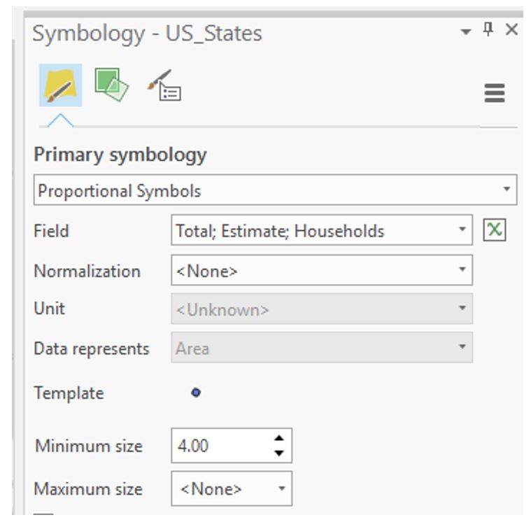 screen capture of the Primary symbology section of the Symbology pane
