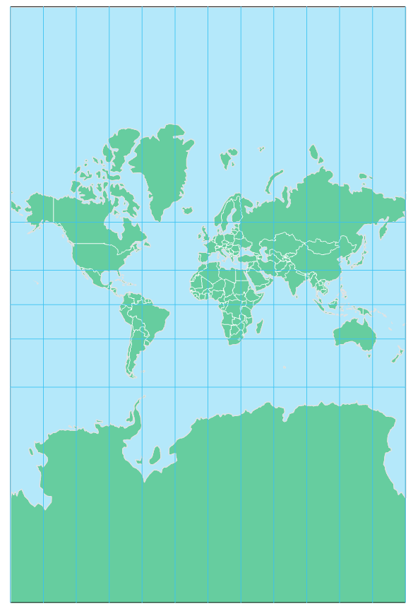 Keeping areas very realistic in Mercator projection