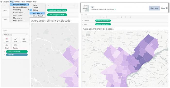 screen capture: Adding a Mapbox basemap to your Tableau map