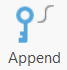 screenshot of Append icon
