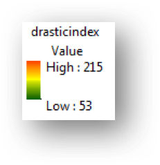 screenshot drastic index value. high: 215, low: 53